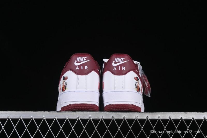 Nike Air Force 1 '07 Low "Nezha" 2D Hand-Painted Doodle Casual Sneakers with Full-Length Air Cushion - FV5988-105