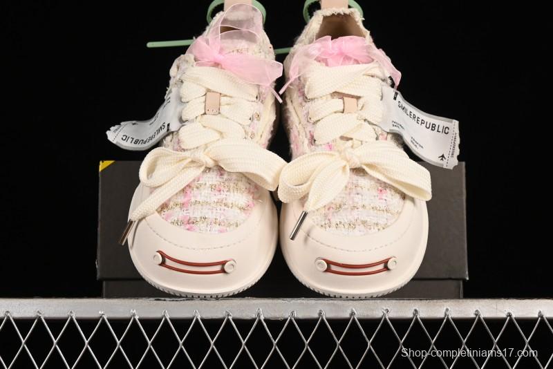 SMILEREPUBLIC SMILE Collection Canvas Sneakers with Thick Sole and Open Toe Design - G.D4