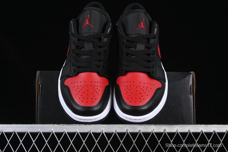 Nike Air Jordan 1 Low AJ1 Red Black Low Top Casual Sneakers - 553558-067