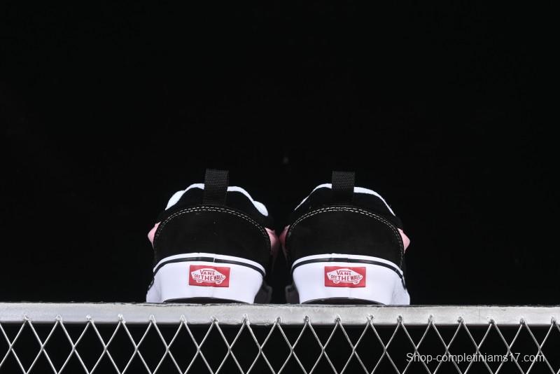 Vans Knu Skool Black Pink Color Comfortable Fashion Anti-Slip Wear-Resistant Low-Top Casual Skate Shoes - VN0009QCB9P
