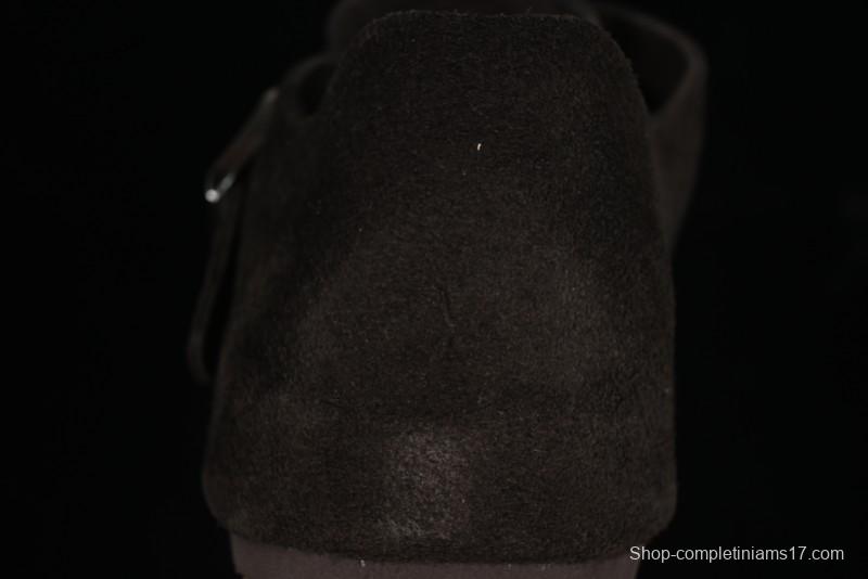 Birkenstock London BS Unisex Slip-On Casual Shoes with Soft Suede Leather and Lambswool Insole - BS