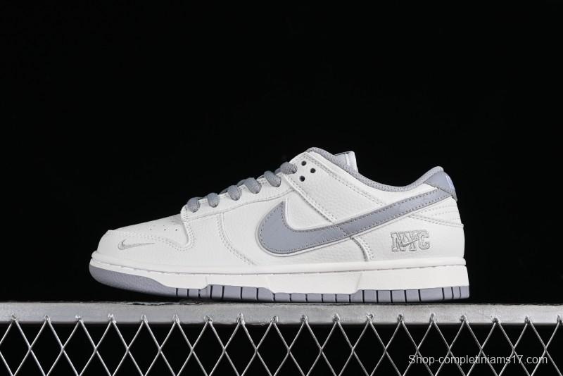 Nike SB Dunk Low NYC Collaboration Light Gray Low-Top Casual Skate Shoes - NC2103-302