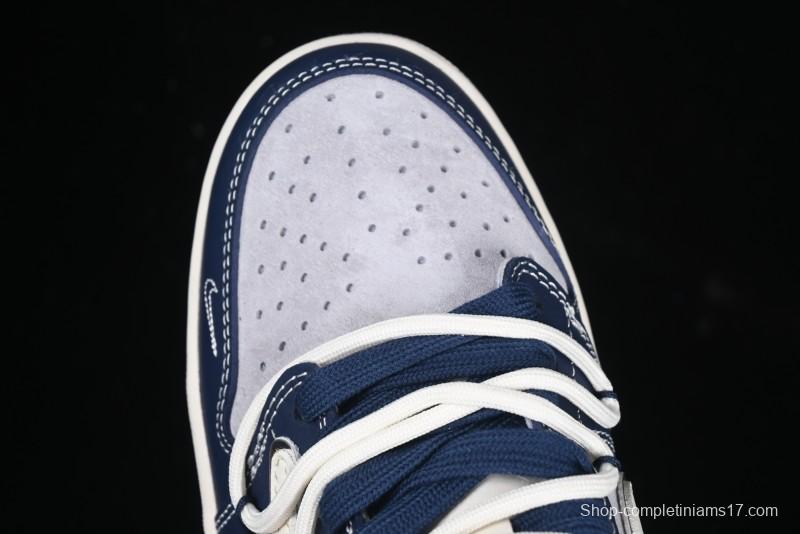 Nike Travis Scott x Fragment Design x Air Jordan 1 Low OG SP AJ1 Graffiti Drawstring Low-top Casual Sneakers - XS3186-203