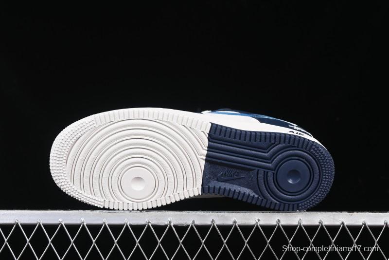 Nike Air Force 1 '07 Low Stussy Collaboration Green Embroidered Swoosh Custom Casual Sneakers - DM6688-021