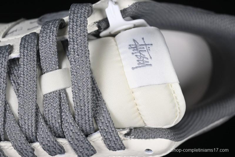 Nike Air Force 1 '07 Low Stussy Collaboration - Grey Swoosh Casual Sneakers - XZ6188-256