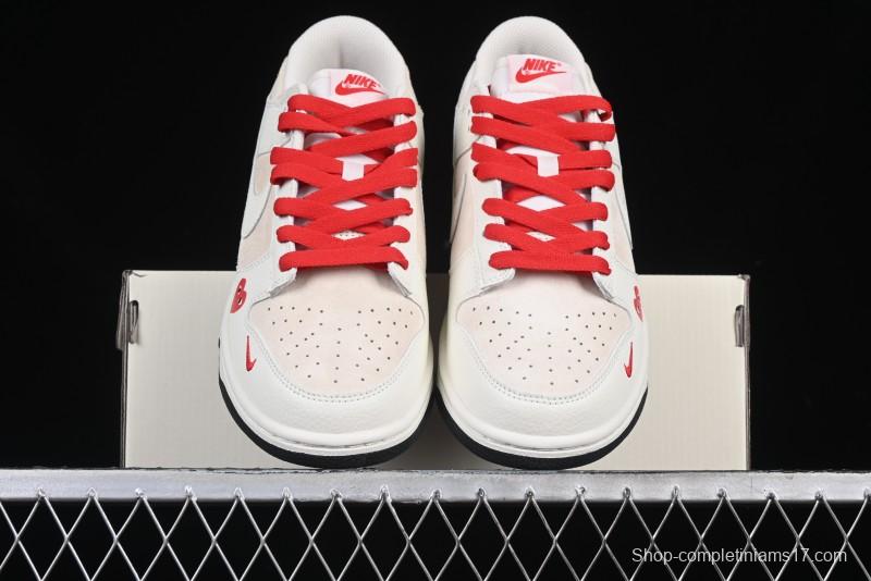 Nike SB Dunk Low Comme des Garcons Play Heart White Anniversary Custom Low-Top Casual Skate Shoes - DJ2024-052