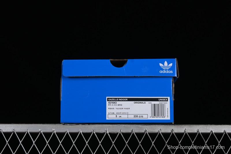 Adidas Originals Gazelle Indoor Retro Casual Anti-Slip Wear-Resistant Low-Top Sneakers - IG1643