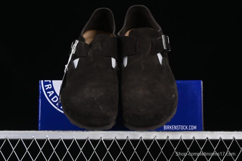 Birkenstock London BS Unisex Slip-On Casual Shoes with Soft Suede Leather and Lambswool Insole - BS