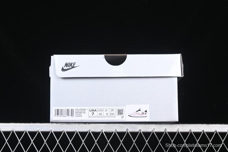 Nike Travis Scott x Fragment Design x Air Jordan 1 Low OG SP AJ1 Low Top Casual Sneakers - DM7866-049