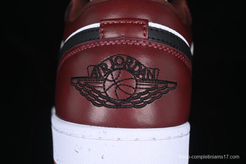 Nike Air Jordan 1 Low AJ1 Retro Lifestyle Sneakers in White and University Red - HF3148-102