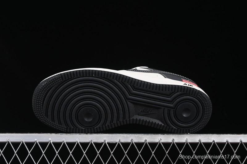 Nike Air Force 1 '07 Low Stone Island x Supreme Collaboration Beige Black Patchwork Low-Top Casual Sneakers - HH7518-042