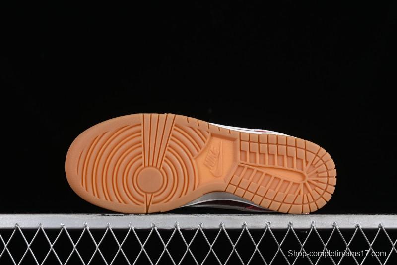 Nike Dunk Low SB Casual Sneakers in Strawberry Bear Colorway - DD1503-603