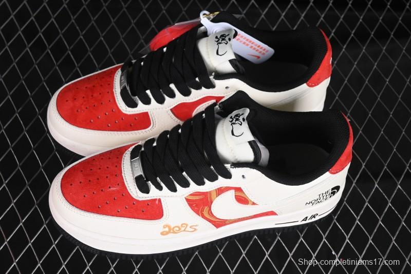 Nike Air Force 1 '07 Low The North Face Collaboration Year of the Snake Limited Edition Golden Snake Design Low-Top Casual Sneakers - DM6688-028