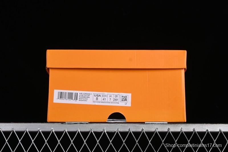 Nike Air Jordan 1 Low OG SP Travis Scott x Fragment Design Retro Sneakers with Reverse Swoosh - SJ2068-006