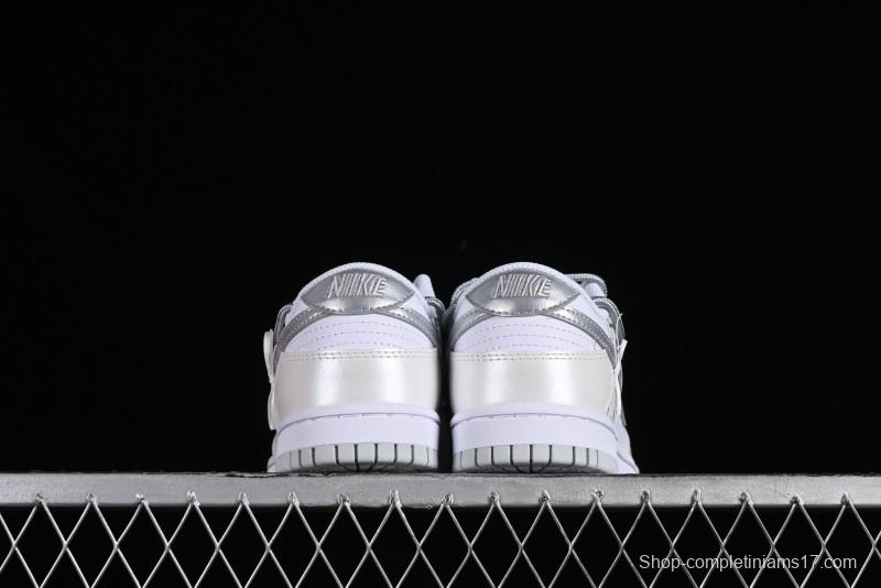 Nike Dunk Low SB Casual Sneakers with Deconstructed Laces and Ribbon Bow Design - DH9765-102