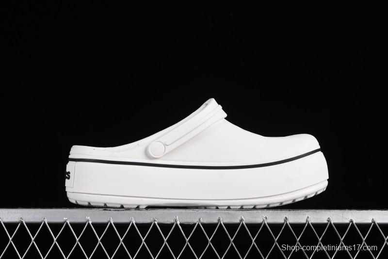 Crocs Crocband Platform Rainbow Comfortable Thick-Soled Clogs - B.D4