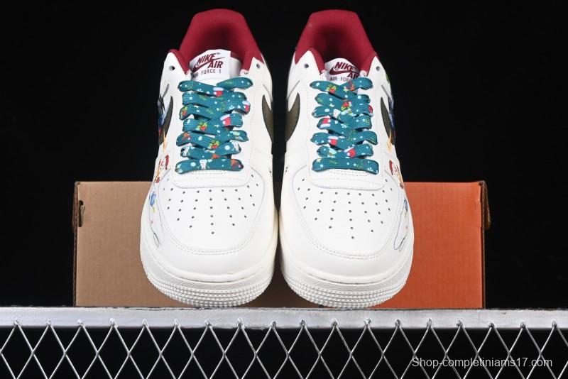 Nike Air Force 1 '07 Low Custom Christmas Party Casual Sneakers - DM0970-132