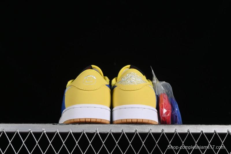 Nike Travis Scott x Air Jordan 1 Low OG Retro Sneakers with Reverse Swoosh - DZ4137-700