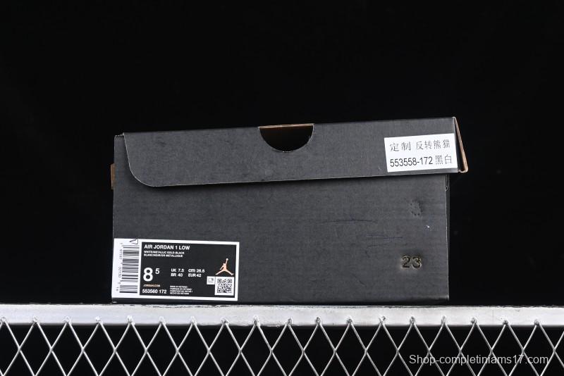 Nike Air Jordan 1 Low AJ1 Reverse Panda Low-Top Lifestyle Basketball Shoes - 553560-172