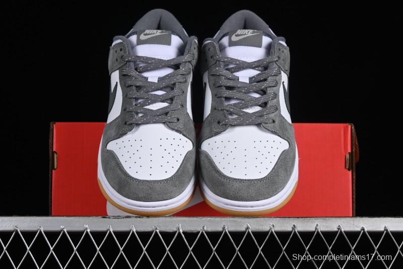 Nike Dunk Low SB Grey Gum Retro Skate Shoes with Suede Overlays - FV0389-100