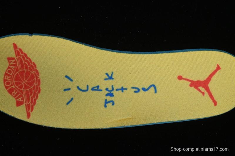 Nike Travis Scott x Air Jordan 1 Low OG Retro Sneakers with Reverse Swoosh - DZ4137-700