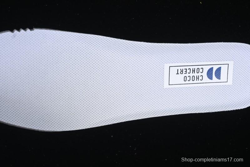 Choco Concert Leather Round Square Asymmetrical Fashion Sneakers White - AJE5