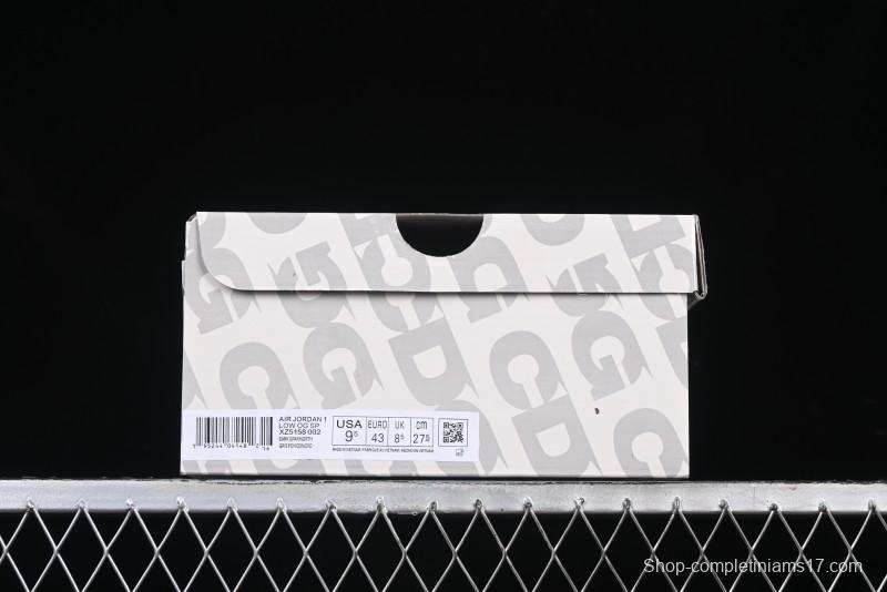 Nike Travis Scott x Fragment Design x Air Jordan 1 Low OG SP AJ1 Retro Sneakers with Unique Collaboration Details - XZ5158-002