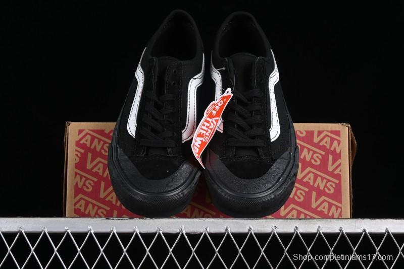 Vans Style 36 SF All Black Skate Shoes with Killer Whale Half-Toe Cap Design - VN0A3MVLB8C