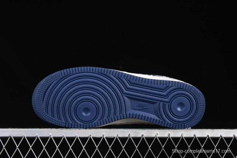 Nike Air Force 1 '07 Low Dior Collaboration Grey Blue Ghost Face Casual Sneakers - KK1988-044