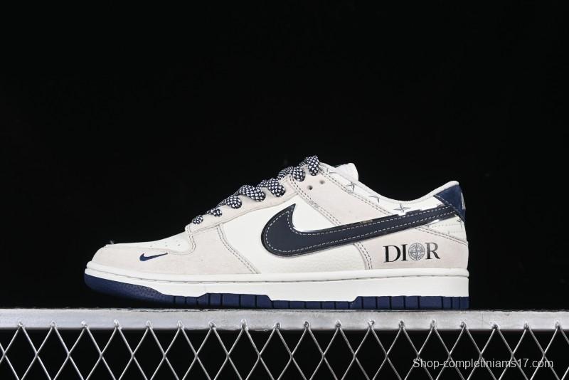 Nike SB Dunk Low Dior x Stone Island Triple Collaboration Anniversary High-End Custom Sneakers - DJ2024-085