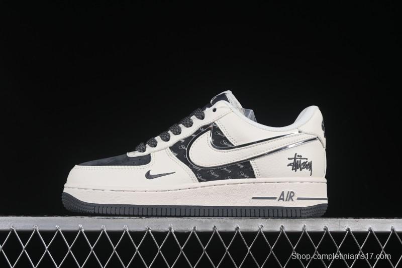Nike Air Force 1 '07 Low Stussy Collaboration Beige Grey Casual Sneakers - XZ6188-726
