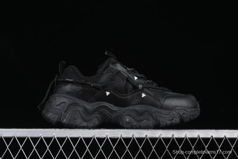 Fila Fusion Retro Mars Running Shoes with Lace-Up Design and Cushioned Sole - F12W422103FBK