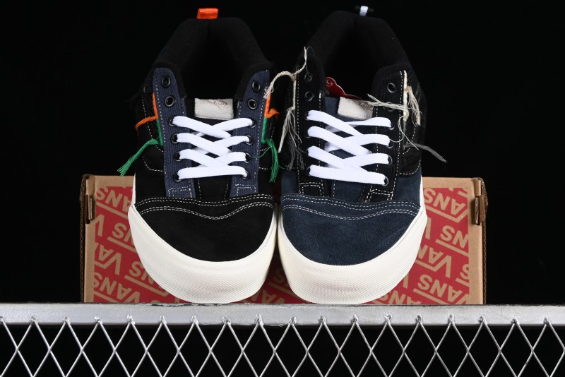 Vans Knu Skool Dragon Whisker Black Blue Slip-Resistant Cushioned Casual Low-Top Sneakers - VN0AUAK335