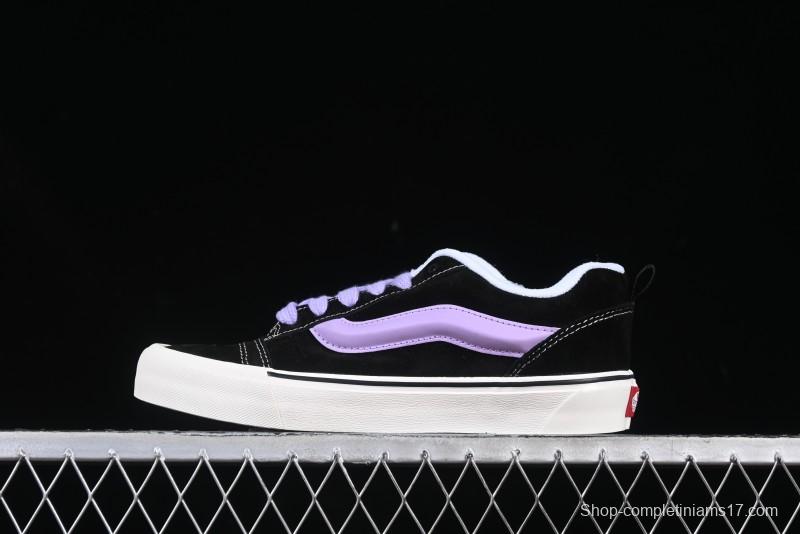 Vans Knu Skool Purple Grape Love Comfortable Fashion Slip-Resistant Wear-Resistant Low-Top Casual Skate Shoes - VN0009QC6BT1