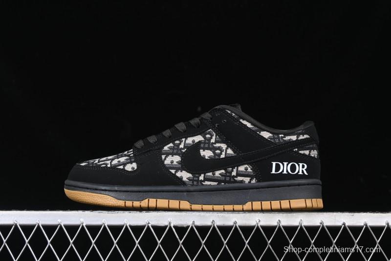 Nike SB Dunk Low APE Collaboration - Camouflage Black Swoosh Anniversary Custom Low-Top Casual Sneakers - KK1333-017