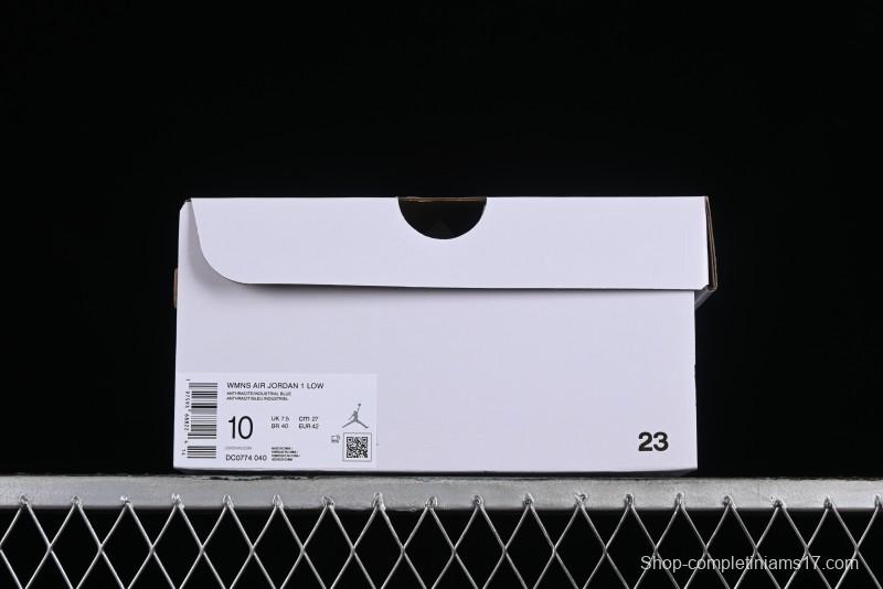 Nike Air Jordan 1 Low AJ1 Black Grey Blue Hook Basketball Shoes - DC0774-040