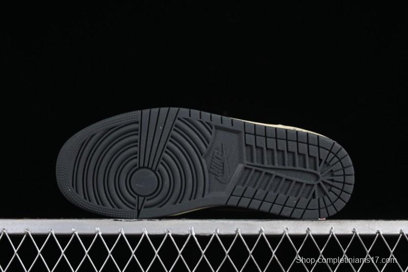 Nike Air Jordan 1 Low AJ1 Custom Black Green Low-Top Culture Casual Sneakers - DC0774-001