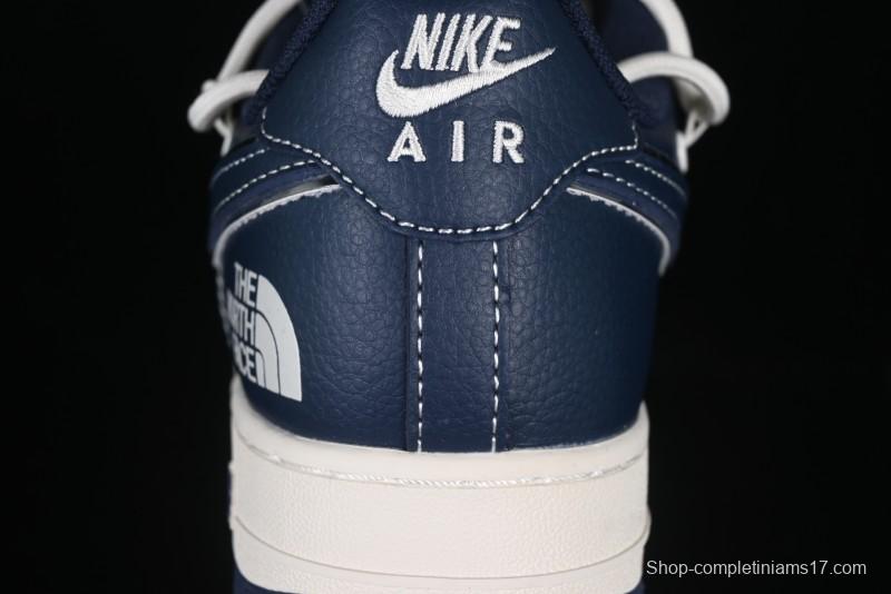 Nike Air Force 1 '07 Low The North Face Collaboration Beige Blue Patchwork Drawstring Casual Shoes - SJ1198-107