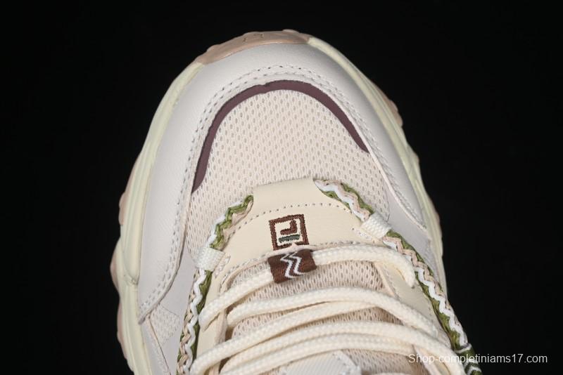 Fila Fusion Retro Mars Running Shoes with Lace-Up Design and Cushioned EVA Midsole - F12W432101FTP