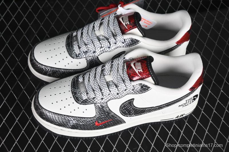Nike Air Force 1 '07 Low The North Face Collaboration Year of the Snake Limited Edition Silver Snake Casual Sneakers - CH6336-521