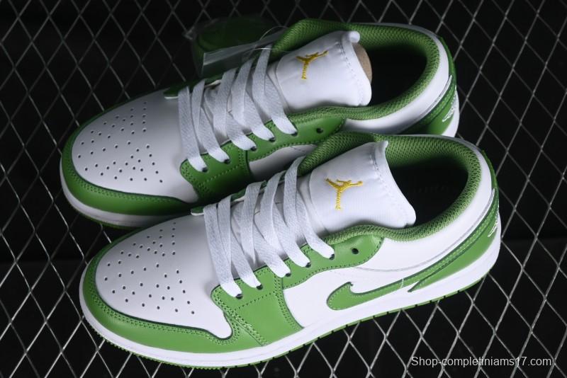Nike Air Jordan 1 Low AJ1 White Green Low Top Lifestyle Basketball Shoes - HF4823-100