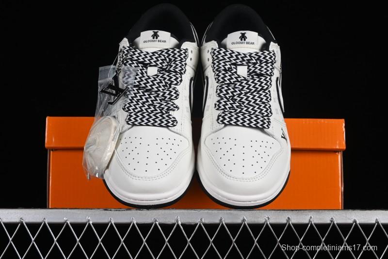 Nike SB Dunk Low LV Collaboration - Beige Black Violent Bear Anniversary High-End Custom Low-Top Casual Skate Shoes - SJ2068-239