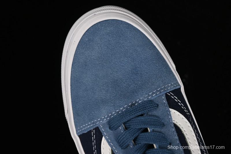 Vans Sk8-Mid Reissue 83 High-End Blue Suede Retro Skate Shoes - VN000CQDDWR