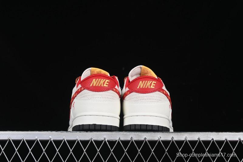 Nike SB Dunk Low Year of the Snake Series Monogram Red Swoosh Anniversary Custom Low-Top Casual Skate Shoes - DJ2024-081