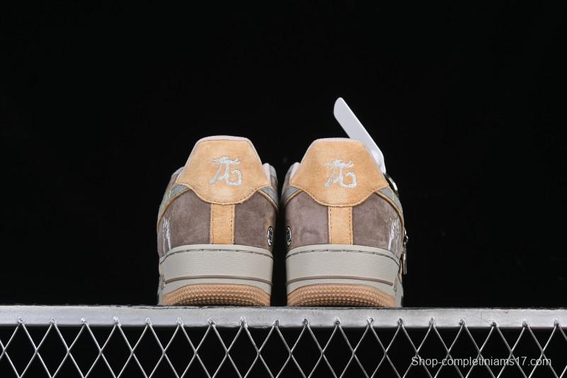 Nike Air Force 1'07 Low "Kakarot" Dragon Ball Z Custom Casual Sneakers for Autumn Winter - CD1212-666