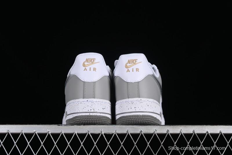 Nike Air Force 1'07 Low Grey Silver Splatter Casual Sneakers - MK5639-889
