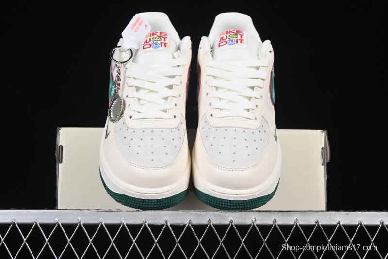 Nike Air Force 1'07 Low Just Collaboration - Christmas Tree Low-Top Casual Sneakers - DF0188-034