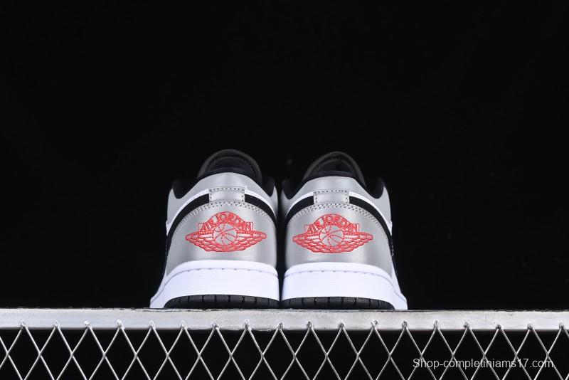 Nike Air Jordan 1 Low Retro Casual Sneakers with Black Swoosh - HF3148-106