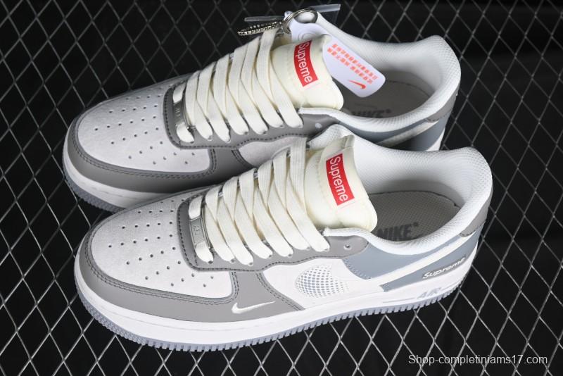 Nike Air Force 1 '07 Low Supreme Collaboration Polka Dot Swoosh Casual Sneakers - DM6688-023