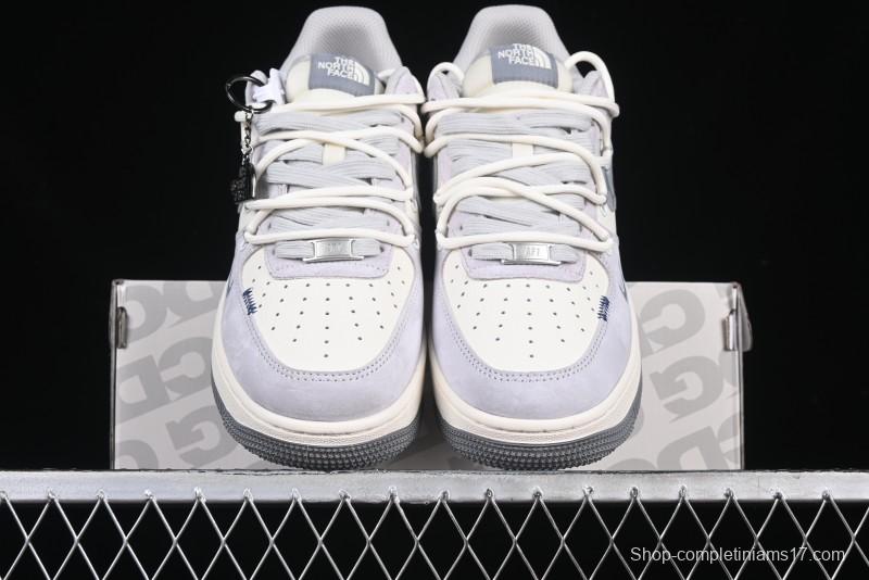 Nike Air Force 1 '07 Low The North Face Collaboration Silver Swoosh Drawstring Casual Sneakers - DM6688-016